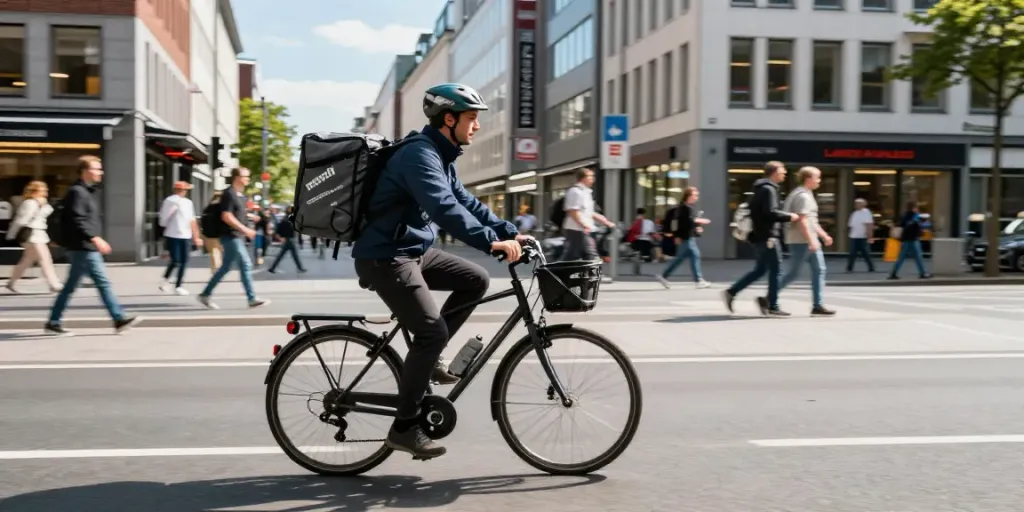 Professioneller Kurierdienst in Düsseldorf, der sicher und schnell Pakete in der Stadt ausliefert.